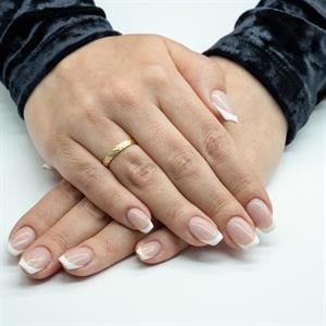 Ağaç Kabuğu Vintage Altın Alyans Kadın Modeli