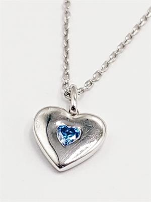 Aquamarine Taşlı Mart Ayı Doğum Kolyesi - 900903
