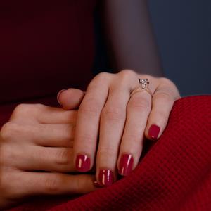 F Renk 0.56 Karat Pırlanta Tektaş Yüzük - HRD Sertifikalı