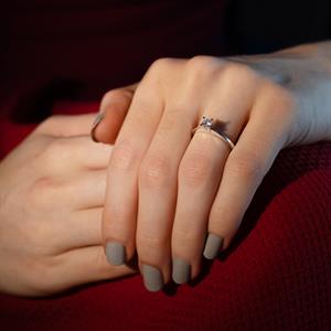 D Renk 0.20 Karat Pırlanta Tektaş Yüzük - IDL Sertifikalı