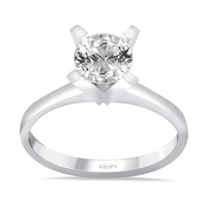 D Renk 0.90 Karat Pırlanta Tektaş Yüzük - HRD Sertifikalı