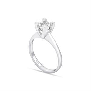 D Renk SI1 0.50 Karat Pırlanta Tektaş Yüzük - GİA Sertifikalı