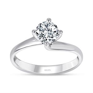 D Renk 0,60 Karat Pırlanta Tektaş Yüzük - HRD Sertifikalı