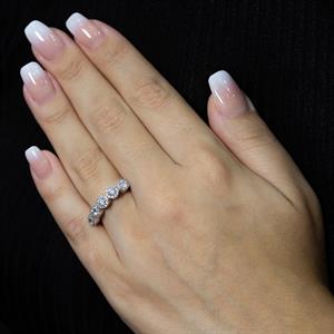 D Renk 0.75 Karat Fancy Pırlanta Beştaş Yüzük - IDL Sertifikalı