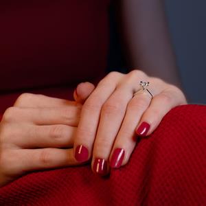 D Renk 0.70 Karat Pırlanta Tektaş Yüzük - HRD Sertifikalı