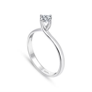 D Renk VS2 0.30 Karat Pırlanta Tektaş Yüzük - GİA Sertifikalı