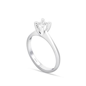 D Renk SI1 0.30 Karat Pırlanta Tektaş Yüzük - HRD Sertifikalı