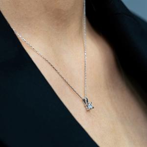 D Renk 0,20 Karat Pırlanta Tektaş Kolye