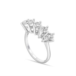 D Renk 1.50 Karat Pırlanta Beştaş Yüzük - HRD Sertifikalı