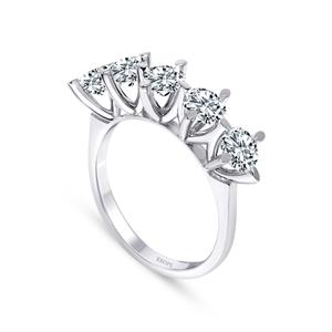 D Renk 1.50 Karat Pırlanta Beştaş Yüzük - HRD Sertifikalı