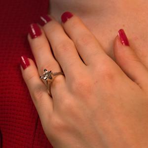 Toplam 1,14 Karat Pırlanta Tektaş Yüzük - HRD Sertifikalı