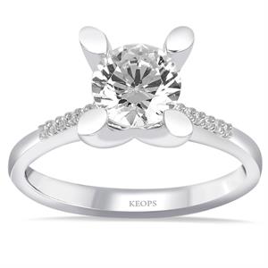 D Renk 1,14 Karat Pırlanta Tektaş Yüzük - HRD Sertifikalı 