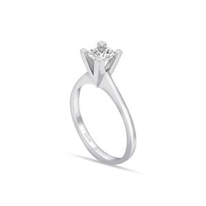 E Renk SI1  0.50 Karat Pırlanta Tektaş Yüzük - HRD Sertifikalı