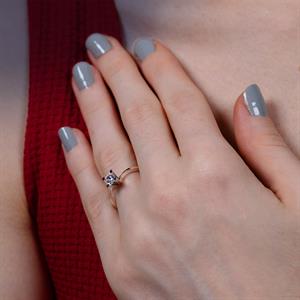 E Renk 0.30 Karat Pırlanta Tektaş Yüzük - HRD Sertifikalı