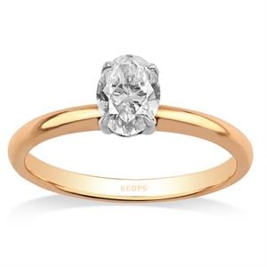 E Renk 0.32 Karat Oval Pırlanta Tektaş Yüzük - GİA Sertifikalı