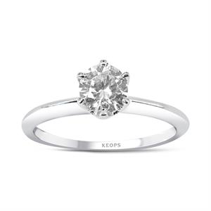 E Renk 0.20 Karat Vintage Tektaş Yüzük - IDL Sertifikalı