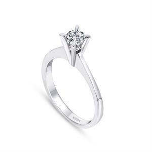 E Renk 0.25 Karat Pırlanta Tektaş Yüzük - IDL Sertifikalı