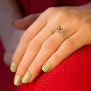 Toplam 0,64 Karat Pırlanta  Tektaş Yüzük - HRD Sertifikalı 