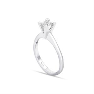 E Renk 0.40 Karat Pırlanta Tektaş Yüzük - HRD Sertifikalı