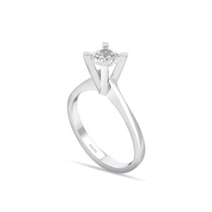 E Renk 0.70 Karat Pırlanta Tektaş Yüzük - HRD Sertifikalı