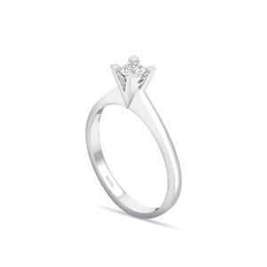 E Renk 0.40 Karat Pırlanta Tektaş Yüzük - HRD Sertifikalı