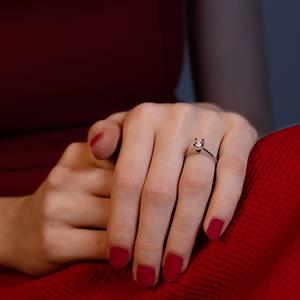 E Renk 0.40 Karat Pırlanta Tektaş Yüzük - HRD Sertifikalı