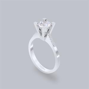 Toplam 1,04 Karat Pırlanta Tektaş Yüzük - HRD Sertifikalı