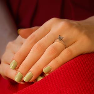 Toplam 1,04 Karat Pırlanta Tektaş Yüzük - HRD Sertifikalı