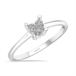 Efekli Pırlanta Kalp Yüzük