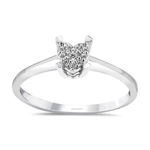 Efekli Pırlanta Kalp Yüzük