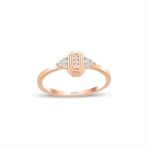 Elegant Rose Baget Yüzük - IDL Sertifikalı