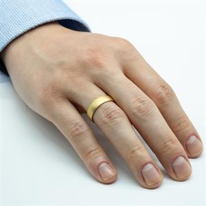 Erkek Buz Mat Klasik Bombeli Model Alyans