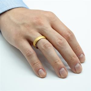 Erkek Kum Mat Klasik Bombeli Model Alyans