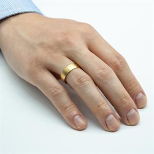 Erkek Uzun Mat Klasik Bombeli Model Alyans