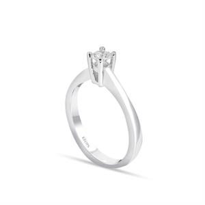 F Renk 0.20 Karat Pırlanta Tektaş Yüzük - IDL Sertifikalı