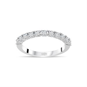 F Renk 0.50 Karat Pırlanta Yarımtur Yüzük - IDL Sertifikalı