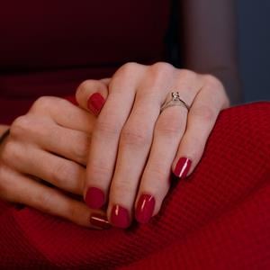 F Renk 0.10 Karat Pırlanta Tektaş Yüzük - IDL Sertifikalı