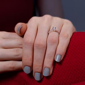 F Renk Toplam 0.29 Karat Pırlanta Tektaş Yüzük - IDL Sertifikalı