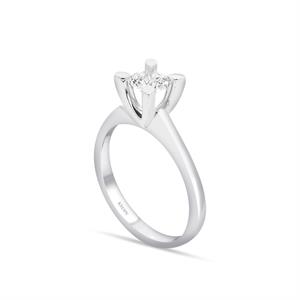 F Renk 0.40 Karat Pırlanta Tektaş Yüzük - HRD Sertifikalı