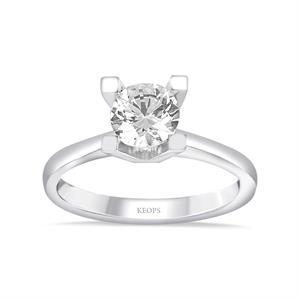 F Renk 0.70 Karat Pırlanta Tektaş Yüzük