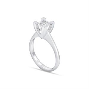 F Renk 0.90 Karat Pırlanta Tektaş Yüzük - HRD Sertifikalı