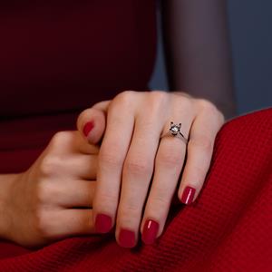 F Renk 0.70 Karat Pırlanta Tektaş Yüzük - HRD Sertifikalı