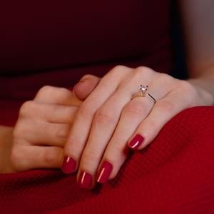 F Renk 0.25 Karat Pırlanta Tektaş Yüzük - IDL Sertifikalı