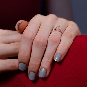 F Renk Toplam  0.24 Karat Pırlanta Tektaş Yüzük - IDL Sertifikalı