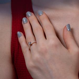 F Renk Toplam 0.29 Karat Pırlanta Tektaş Yüzük - IDL Sertifikalı