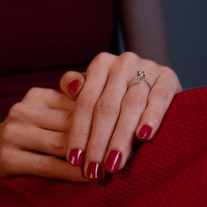 F Renk 0.25 Karat Pırlanta Tektaş Yüzük - IDL Sertifikalı