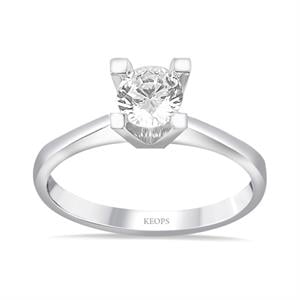 D Renk VS2  0.40 Karat Pırlanta Tektaş Yüzük - GİA Sertifikalı