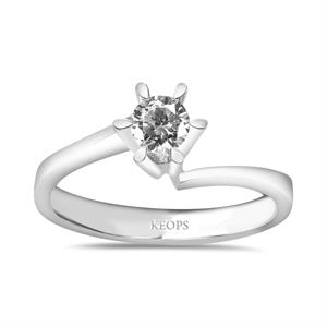 F Renk 0,30 Karat Pırlanta Tektaş Yüzük