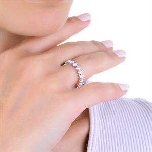 F Renk 1.50 Karat Pırlanta  Tamtur Çapraz Yüzük - IDL Sertifikalı