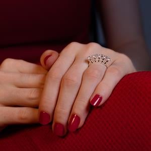 G Renk 1.00 Karat Pırlanta Beştaş Yüzük - IDL Sertifikalı